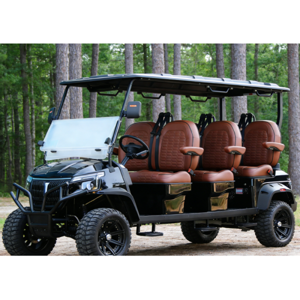 Flagship Luxury High-Chassis Electric Golf Cart 6 Forward-Facing PT-PBT Seats with All-Terrain Tires for Golf Clubs and Resorts