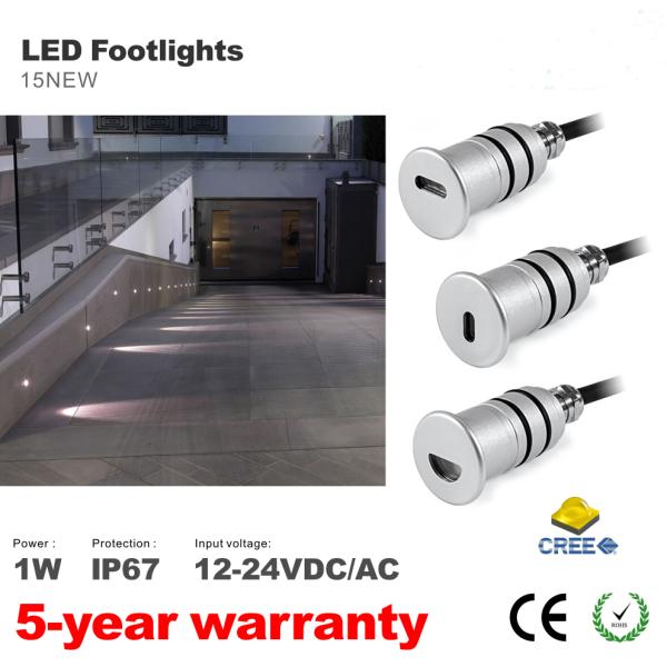 IP67 1W Mini LED Buried Light Embedded LED corner lamps Step light outdoor lighting