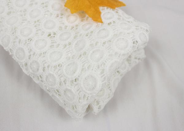 White Chemical Water Soluble Guipure Lace Fabric By The Yard For Party Sexy Dress