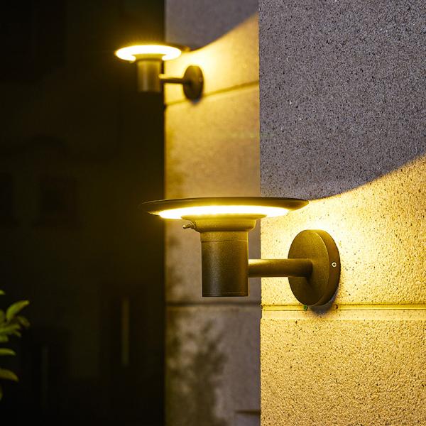 integrated led outdoor wall lights lantern solar powered exterior wall lights garden 50000h