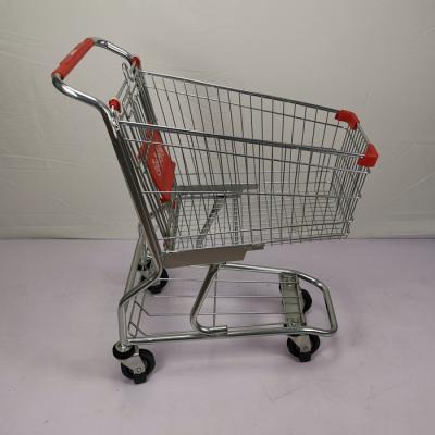 60L American Style Steel Shopping Cart Q195 Steel Chain Retail Shopping Trolley