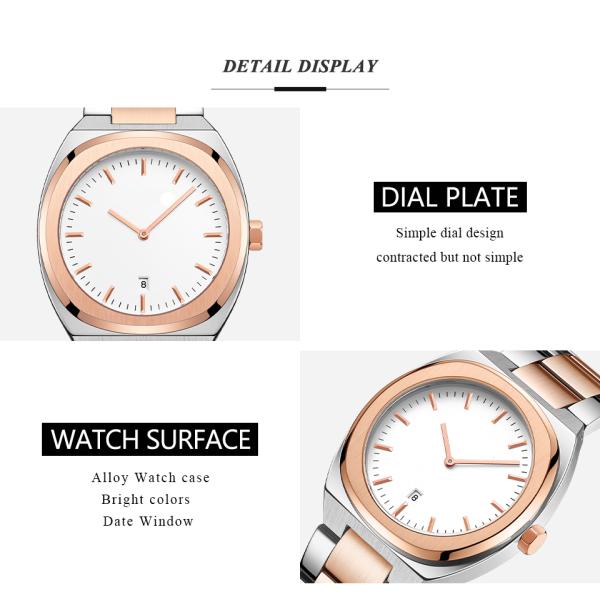 3Bar Waterproof Stainless Steel Back Base Metal Bezel Japan Movt Watch