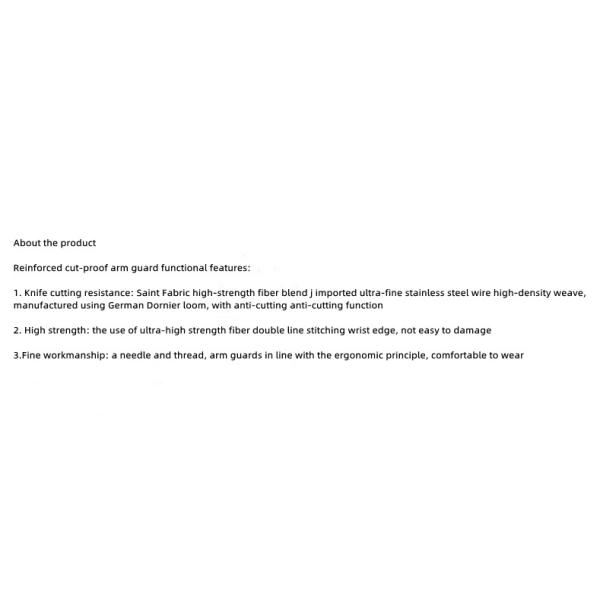 Grade 5 HPPE Cut And Slash Resistant Arm Guard Black 200g