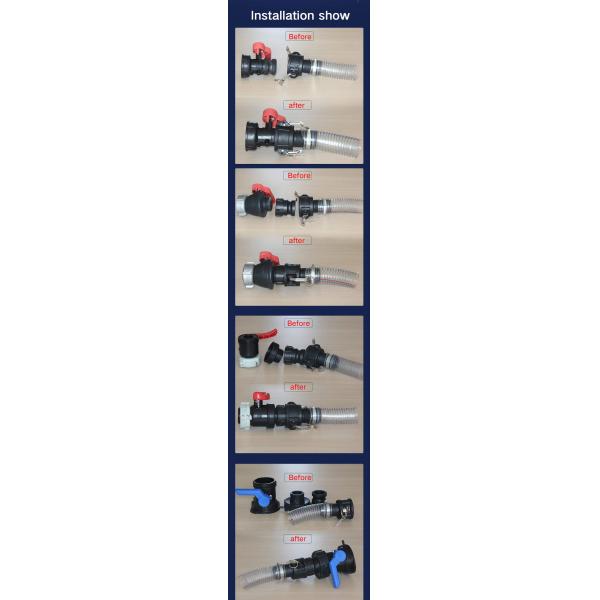 IBC Water Tank Hosetail Camlock Couplings C Type Plastic Adapter Valve Garden Fittings