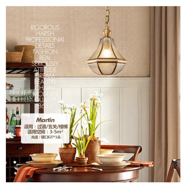 Europe Lustre Copper Led Pendant Chandeliers Lamp Glass Corridor Led Chandelier(WH-CI-140)
