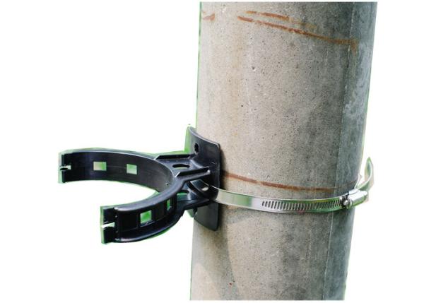 Dome Pole Mount Bracket , round plastic bracket for pole mounted PP