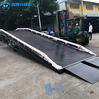 Rampe de quai mobile pour chariot élévateur portable manuelle noire en acier renforcé