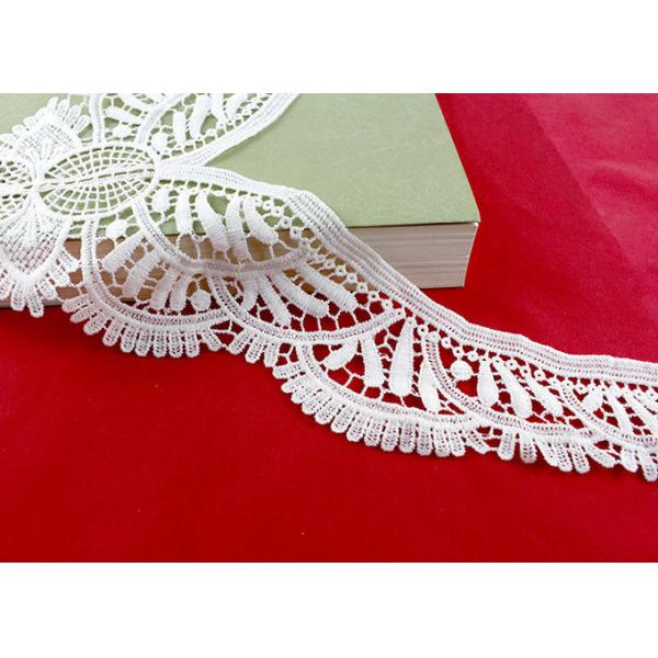 Vintage Polyester V Neck Lace Collar Applique For Women Blouse Azo Free DTM Dyed