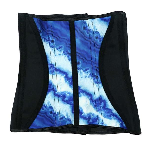 Mixed Blue Tie Dye Latex Sport Waist Trainer For Women Weight Loss Everyday Wear