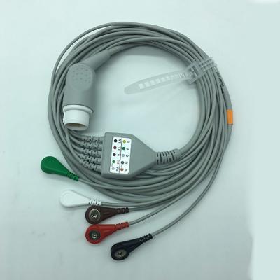 8 Pin PH Ecg Cable / Clip , Monitor Connector Reusable ECG Lead Wires