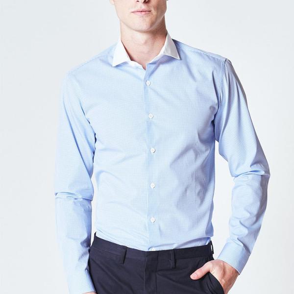 Striped Mens Long Sleeve Button Down Dress Shirts Wrinkle Resistant For Office Work