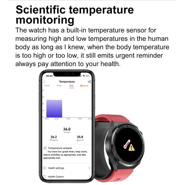 TK62 Health Smart Watch High Blood Pressure Smart Watch ECG PPG Air Pumb Bag