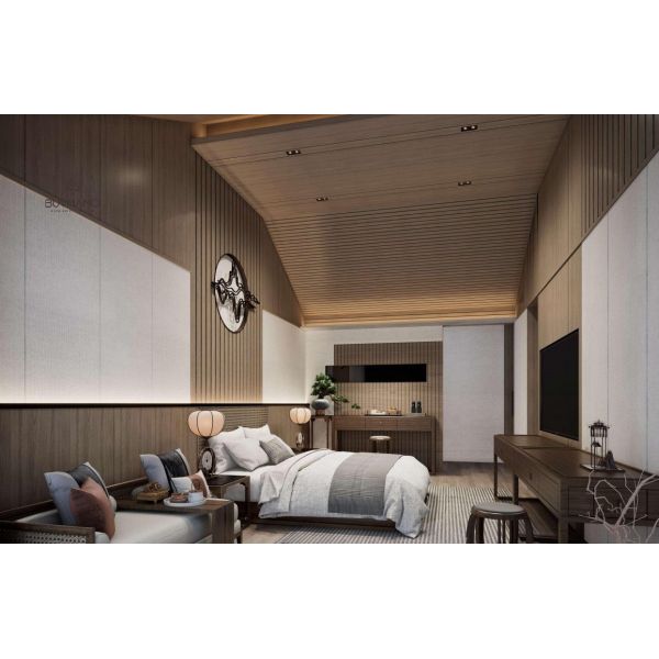 OEM/ODM Customized Solid Wood Frame King Queen Size Bedroom Furniture Set for Hotel/Villa/Resort/Apartment