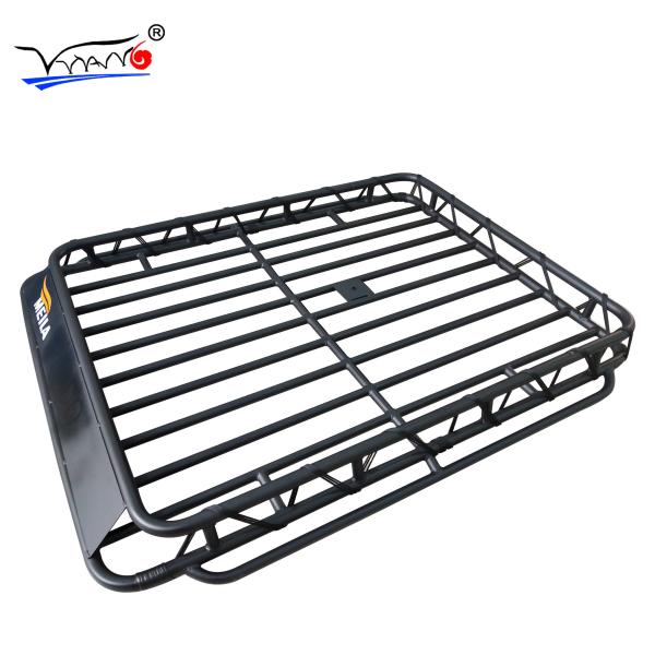 Toyota Prado Roof Rack Cage Basket , E009 32mm Iron Tube Cargo Carrier Basket 