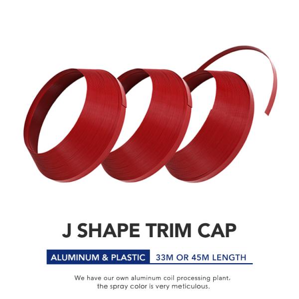 3/4'' Red ABS Covering Channel Letter Aluminum J Cap Trim For Street LED Signs