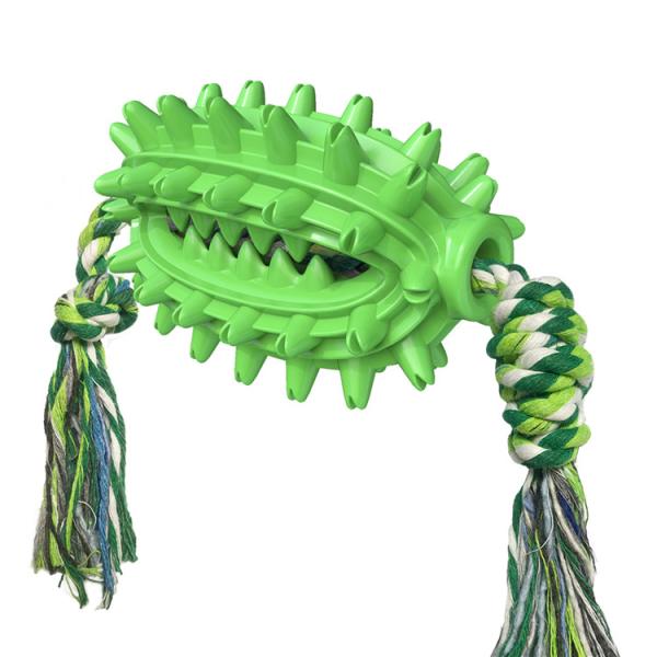 Pet Supply Wholesale Dogs Toothbrush Cleaning Durable Pet Chew Toy With Rope Molar Ball