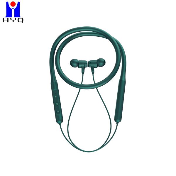 Green Crystal Clear Calls Foldable Neckband Bluetooth Earphones Multi - Point Connection