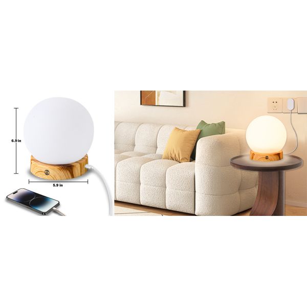 Circular Sad Bedside Lamps 10000LUX Light Therapy Lamp With Timer