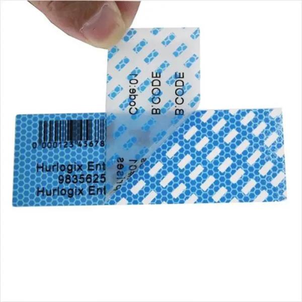 Plastic Anti Counterfeit Sticker Tamper Evident Sticker For Brand Protection