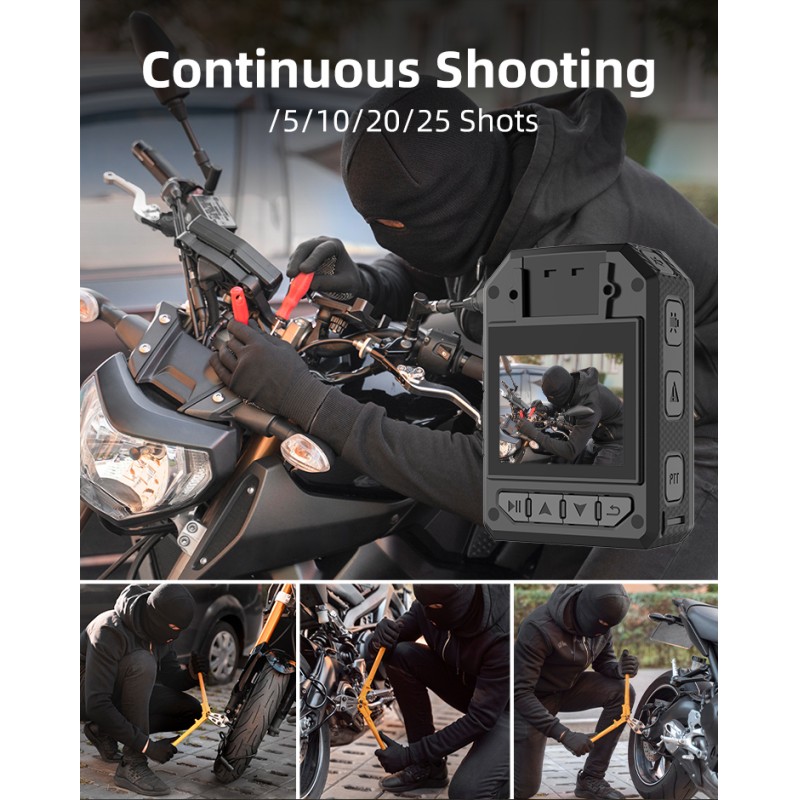 Professional 4K UHD 48MP Body Worn Camera IP66 Waterproof IR Night Vision Body Camera with Wifi and Gps for Security Guard