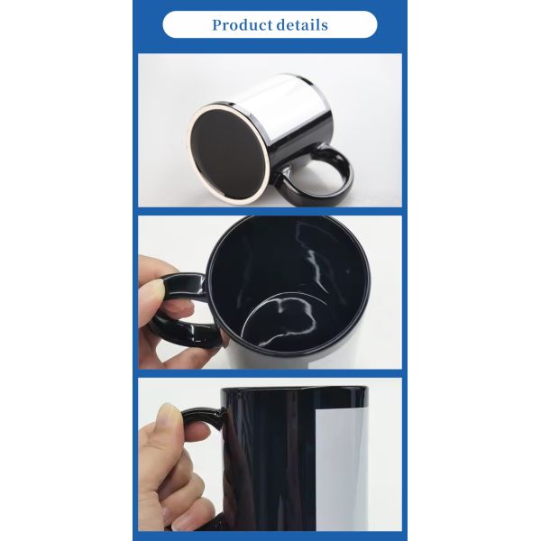 11oz Scratch White Ceramic Cup Gradient Design Factory Direct Sublimation Colorful Promotional Business Gifts