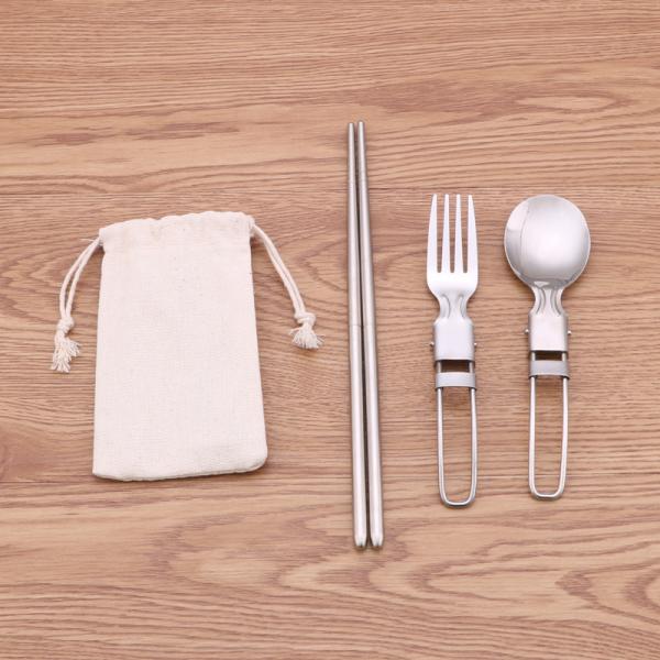 Flatware кухни 9*4cm складной устанавливает ложку вилки нержавеющей стали 304 для располагаться лагерем