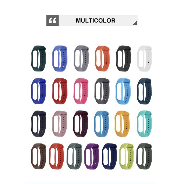 Waterproof TPU Rubber Strap · Compatible With Xiaomi Mi Band Series