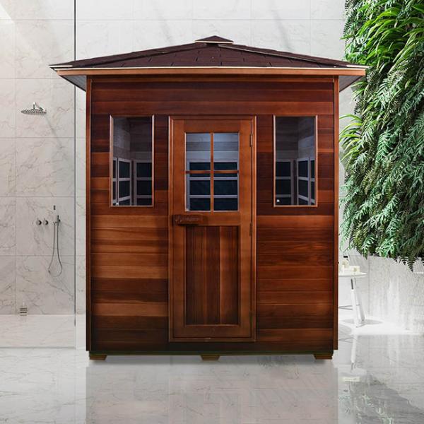 Canadian Hemlock Far Infrared Outdoor Home Sauna For Backyard 4 Person