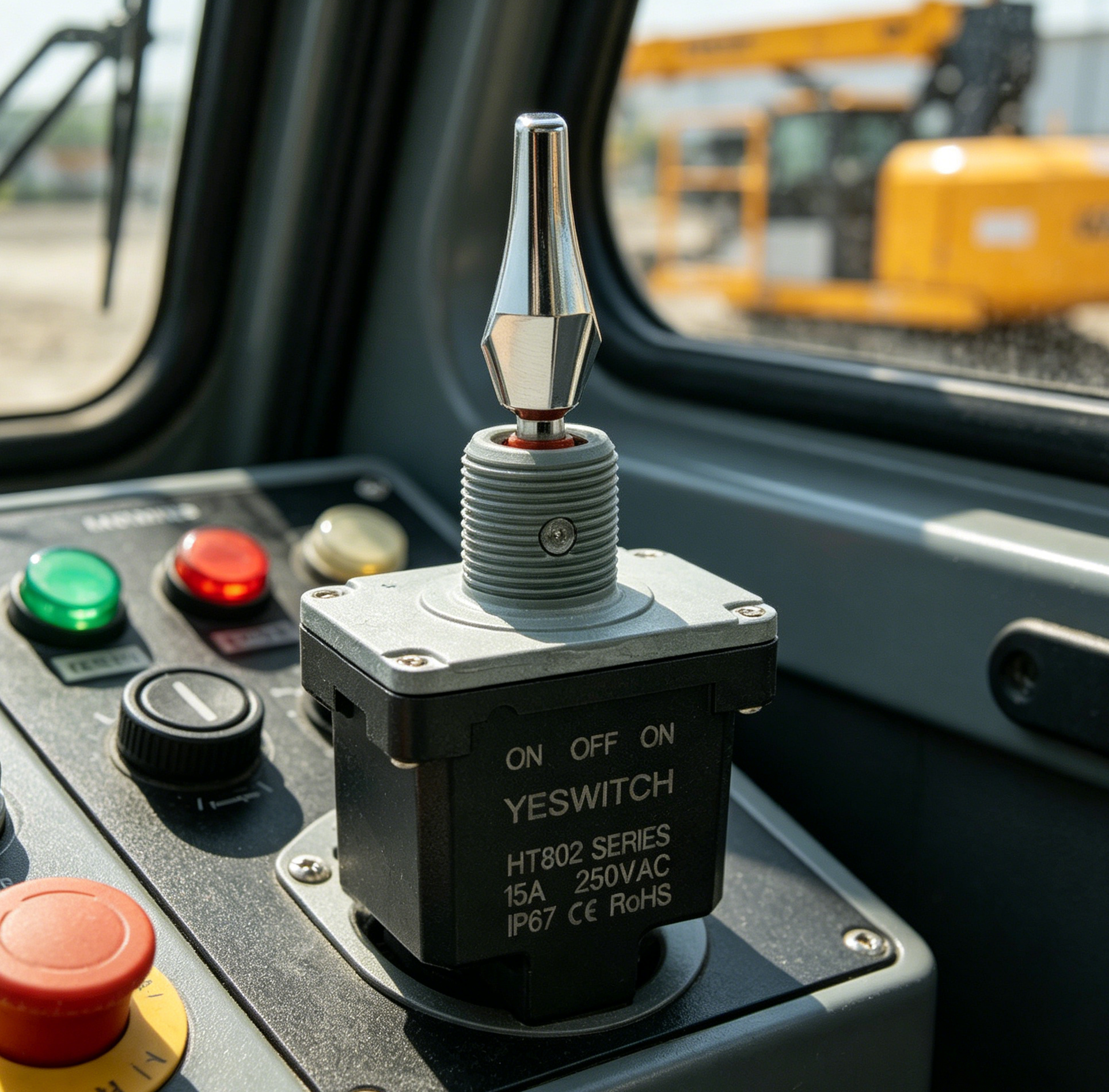 Joystick Switch for Aerial Work Platform Control Panel Heavy-duty Current Switch for Construction Machinery IP68 Waterproof Shockproof Oil-proof Corrosion-resistant