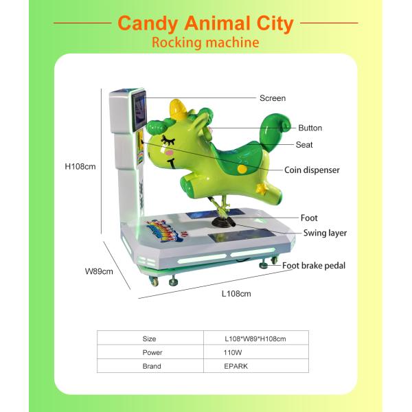 Coin Operated Music Kiddie Ride Game Machine Kids Fiberglass Kiddy Rides