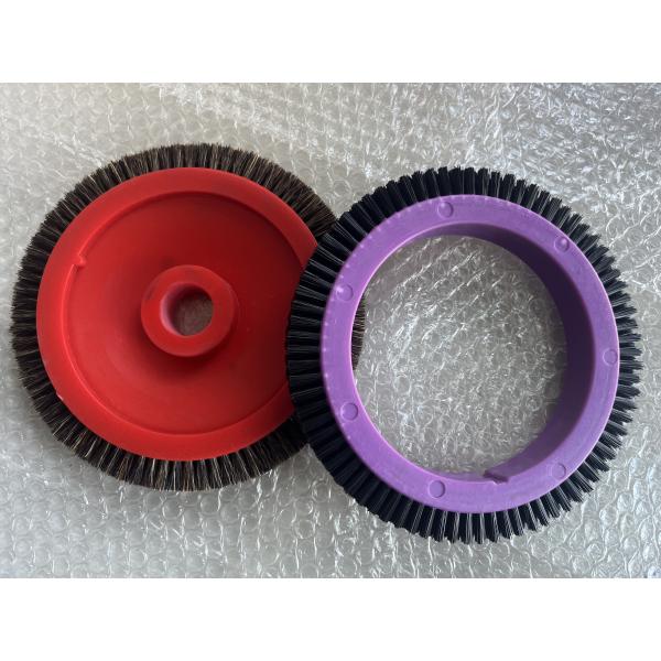 Monforts Stenter Machine Parts Vermelho Roda de pincel pequeno Preto cabelo de nylon corpo de plástico 22mm Dia interno