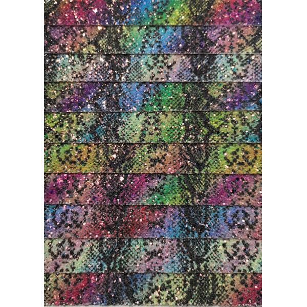 el grado metálico 3 imprimió a Chunky Glitter Sheet Leather Fabric para el bolso del zapato de la decoración del hairbow de DIY