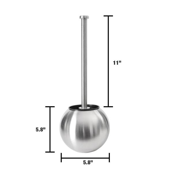 Round  Toilet Brush And Holder Morden Free Standing Clean Tool Customized Logo