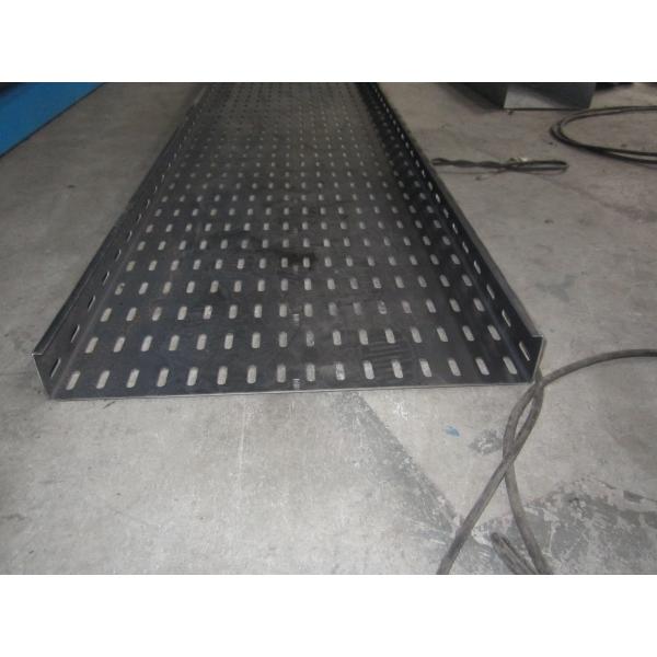 Automatic Galvanized Steel Cable Tray Roll Forming Machine , Punching 2.55m/Min