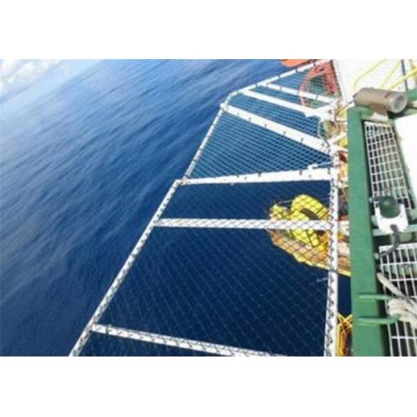 Stainless Steel Helipad Safety Net 1.5m Width , Long 304L Perimeter Safety Netting