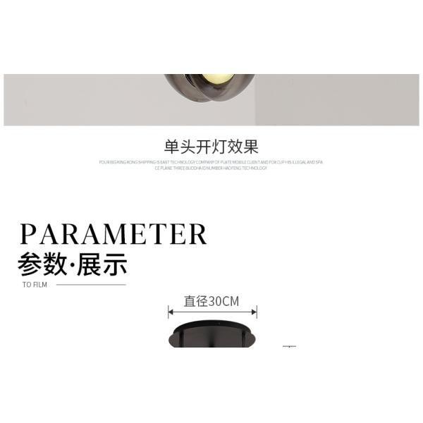 Nordic Modern Pendant Lights Glass Leather Belt Yo-yo Hanging Lamp(WH-GP-168)