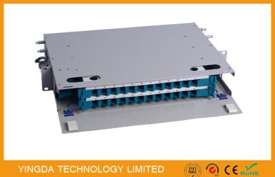 24 Fibre Optic Patch Panel 19 , SC Cable Distribution Box With Cold - rolled Steel Material