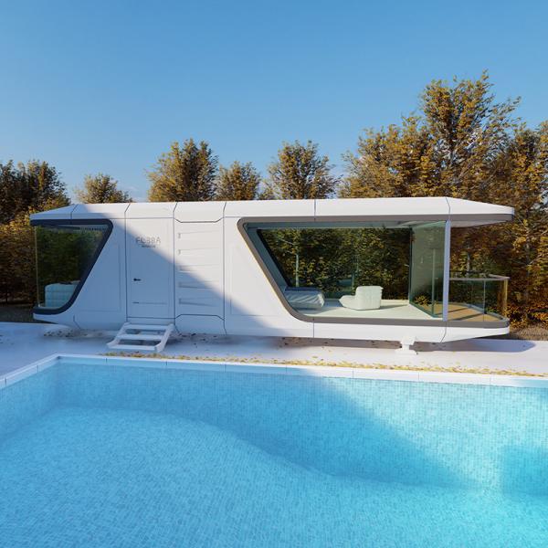 Comfortable Luxury Commercial Galvanized Steel Capsule House With Kitchen Smart Micro Capsule Residential