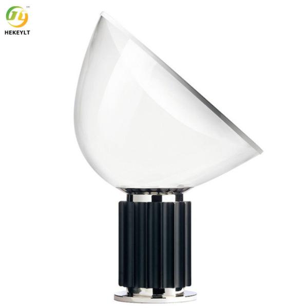 Candeeiro de mesa led de alumínio simples para mesa de estar quarto de vidro