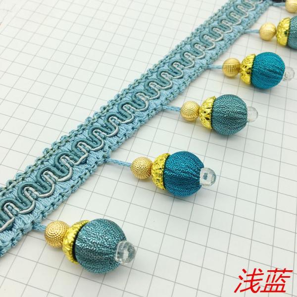 Handmade fashionable chain beads lace tassels fringes for curtain/sofa/pillow decoration