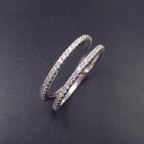 Обручальное кольцо звенит/925 стерлингового серебра Зирконя ОЭМ 925 серебряное кубическое