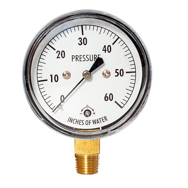 60 IWC 3in 75MM Capsule Pressure Gauge 1/8'' BSPT Radial Pressure Gauge