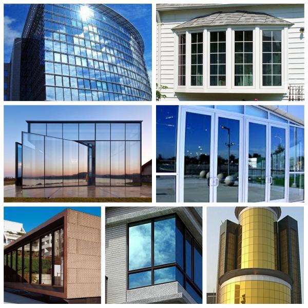 Ventana de vidrio laminado templado de gran tamaño OEM Puertas de vidrio de aleación de aluminio y ventanas Prevención de explosión de borde pulido fino