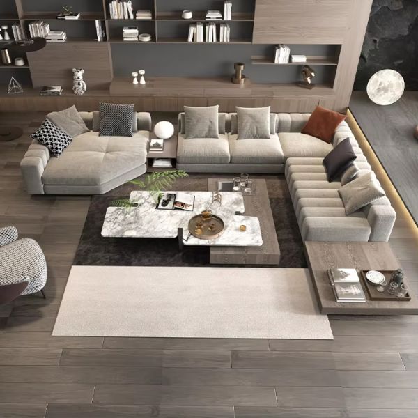 Comfortable L shape sectional modern couch luxury velvet modular home furniture designer sofa ideal for stylish interiors