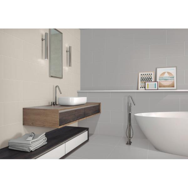 White Glazed Double Charge Vitrified Ceramic Floor Tiles for Kitchen and Bathroom