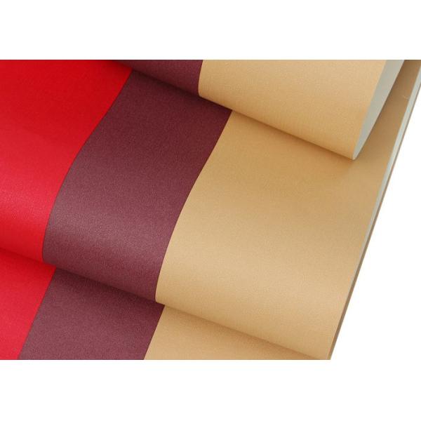 Washable Living Room Striped Wallpaper / Modern Embossed Wall Coverings , CE CSA Listed