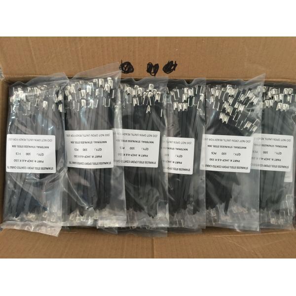 Self - Lock PVC Coated Stainless Steel Cable Ties Solar Mounting Accessories Kit