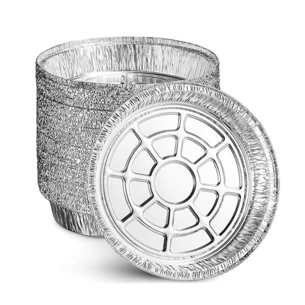 Круглые пиццерии из алюминиевой фольги, кастрюли / подносы с пластиковой крышкой / фольгой / бумажной крышкой