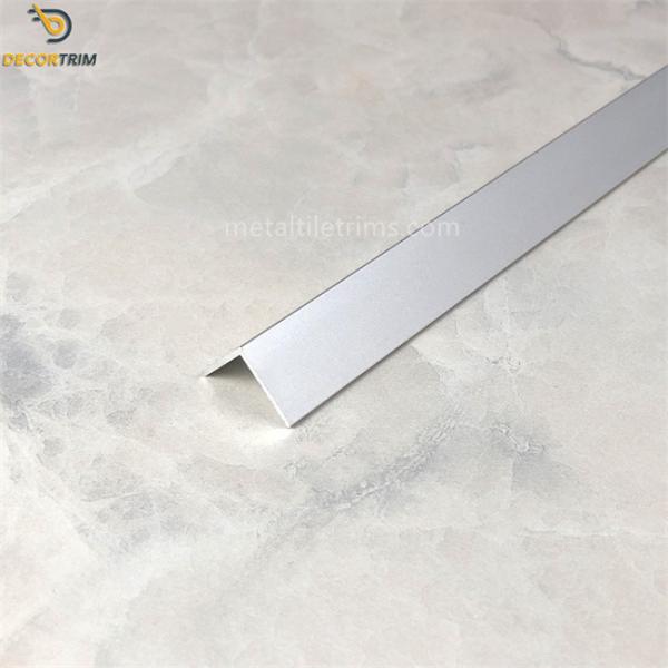 Corrosion Resistant Tile Ceramic Trim 20mm ×20mm External Aluminum Trim Silver