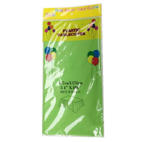8 Pack 54 inch x 108 inch Premium Solid Color Plastic Tablecloth Disposable Rectangle Table Cover Waterproof